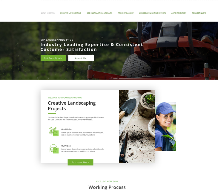 Landscraping website design